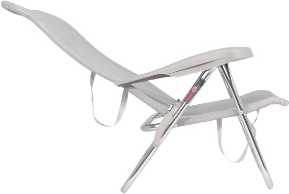 Silla de Playa Reclinable Crespo AL/205 Gris Claro